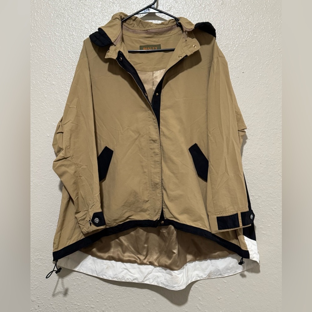 Risley Women’s L/XL Lightweight Jacket Removable Hood Hi/Low Streetwear Gorpcore